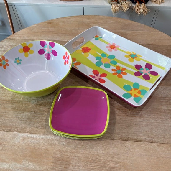 Target Home Tropical Melamine Serving Tray, Bowl, Dessert Plate 6 Piece Set - Picture 12 of 12